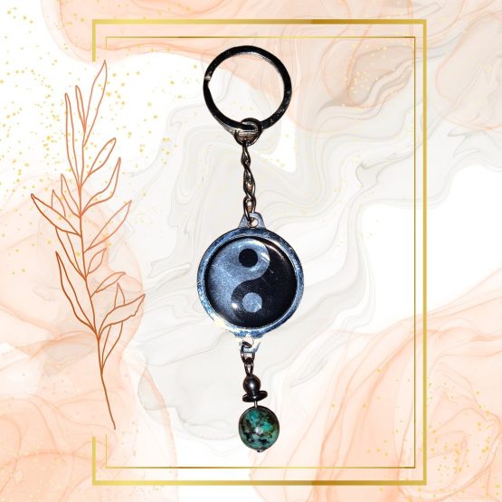 Porte Clefs Anti Ondes avec Turquoise d'Afrique – Image 2