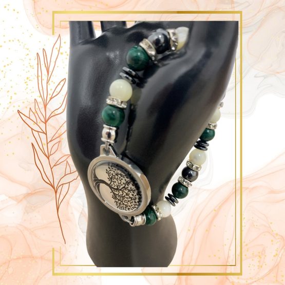 BRACELET ANTI-ONDES « MALACHITE & NACRE » – Image 4