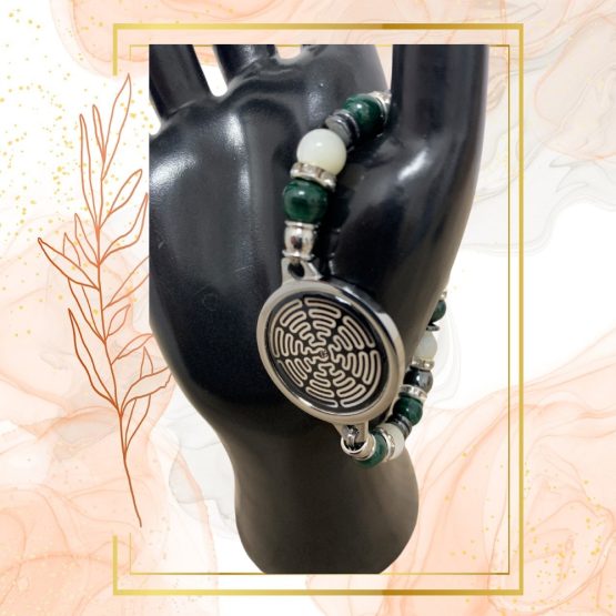 BRACELET ANTI-ONDES « MALACHITE & NACRE » – Image 15